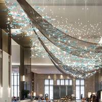 Lustres et lampes suspendues modernes de grande taille pour hall d'hôtel, de nombreux modèles en forme de poisson