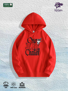 Almacén Local en EE. UU.: Sudadera con Capucha Gótica de Algodón 100% con Estampado de Querubín y la Frase '<span class=keywords><strong>One</strong></span> Life <span class=keywords><strong>One</strong></span> <span class=keywords><strong>Chance</strong></span>', 7 Colores - Product Image 2