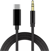 Cable Adaptador Auxiliar Tipo C a 3.5mm, Conductor de Cobre Puro para Auriculares, Computadora, Automóvil, Teléfono - Carga Rápida 3A, Transferencia de Datos de Alta Velocidad