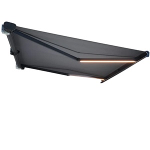Auvent rétractable motorisé <span class=keywords><strong>DM820</strong></span> en aluminium de luxe moderne avec télécommande, éclairage LED et toile enduite PA anti-UV - Product Image 2