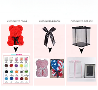 Meilleures ventes : Ours en fleurs artificielles (25cm, 35cm, 40cm) en PE, Ours en roses thème Amour pour la Saint-Valentin et Noël