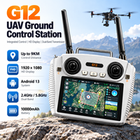 Stasiun Kontrol Darat UAV G12 Jangkauan Jauh 9KM 2.4G 5.8G Dual Band 5.5 Inci 1080P Android 13 Pengendali Jarak Jauh