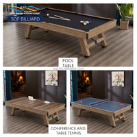 Table de billard 3-en-1 S.Q.F Factory Direct 7 pieds, personnalisable, avec plateau en ardoise, coussinets et rail en bois – L'expertise des experts