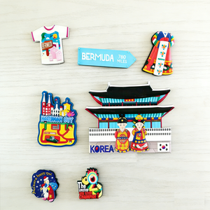 Aimant de réfrigérateur personnalisé moderne en 3D représentant des villes et des pays différents, souvenirs d'attractions touristiques et de monuments - Product Image 3