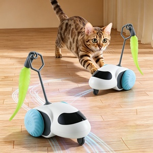 Giocattolo per <span class=keywords><strong>Gatti</strong></span> con LED Lampeggiante e Direzione Automatica, Accessorio con Piuma Staccabile per <span class=keywords><strong>Gatti</strong></span> da Interno di Tutte le Razze, Giocattoli Morbidi - Product Image 6