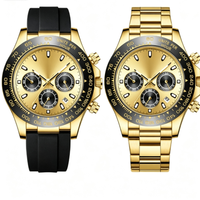Montre automatique mécanique de luxe pour homme, style plongée, réserve de marche, verre saphir, or