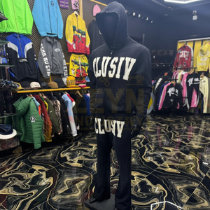 Survêtement élégant imprimé strass pour hommes 2 pièces ensemble luxe Hip Hop Streetwear conception personnalisée survêtements respirants avec patch - Product Image 1