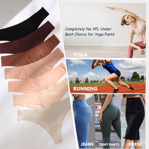 Culottes sans couture pour femmes, string en coton, pour femme, tanga invisible, string en soie glacée, taille basse, sous-vêtements sans couture - Product Image 4