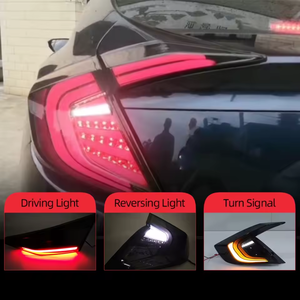 ไฟท้าย LED สำหรับ Honda <span class=keywords><strong>Civic</strong></span> รุ่นที่ 10 Sedan ปี 2016 2017 2018 2019 2020 ไฟท้ายรถยนต์ ไฟท้าย ไฟเลี้ยว ไฟถอย ไฟเบรก - Product Image 4