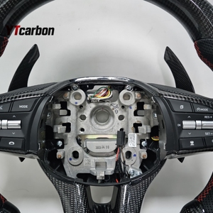 YTcarbon pour Genesis G70 G80, accessoires de voiture de style sport racing, <span class=keywords><strong>volant</strong></span> personnalisé en fibre de <span class=keywords><strong>carbone</strong></span>, levier de vitesses - Product Image 4