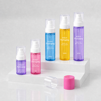 BORAN Flacon pulvérisateur vide à brume fine 60ml-120ml avec bouchon boule macaron, corps noir, pompe personnalisable, couleur au choix, rechargeable, pour cosmétiques (PET)