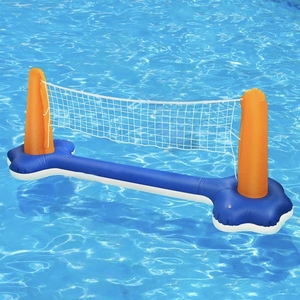 Juego de Juguetes Acuáticos Inflables, Red de Voleibol, Aros de Baloncesto, Juego Flotante para Nadar, para Niños y Adultos, Divertidas Instalaciones Acuáticas - Product Image 4