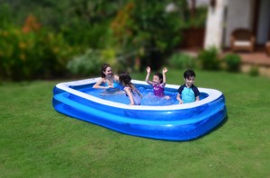 Jilong 10291 hồ bơi nhựa vuông hình chữ nhật bơm hơi 200cmx150cmx50cm - Product Image 2