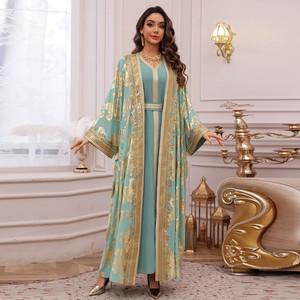 AB473 Abaya di Lusso Personalizzata, <span class=keywords><strong>Abbigliamento</strong></span> Islamico Turco, Set Abaya a 2 Pezzi per Donne, Cardigan Abaya, Vestito Musulmano Femminile - Product Image 5