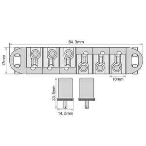 สะพานกีตาร์ไฟฟ้า LP <span class=keywords><strong>SG</strong></span> ทำจากโลหะผสมสังกะสี พร้อมสายบน/สายล่างและลูกกลิ้งสำหรับ - Product Image 4