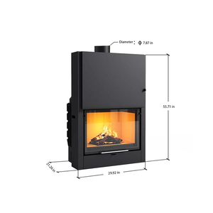Stufa a Legna Moderna JingXin Bio Fuel Caminetto a Legna da Incasso per Riscaldamento Domestico Soggiorno di Produzione Cinese - Product Image 1