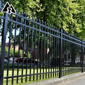 Venta de cerca de piquete de acero, hierro ensamblado fácilmente para exteriores, negro, 6 pies X 8 pies, jardín de zinc, valla de tubo cuadrado de acero, diseños de valla de acero - Product Image 5