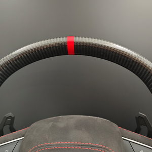 Demi-volant en fibre de carbone Alcantara personnalisé pour <span class=keywords><strong>Audi</strong></span> A3 A4 A5 A6 A7 C6 C7 C8 S3 S4 S5 S6 B7 B8 B9 RS3 RS5 RS6 Q5 Q7 Q8 - Product Image 5