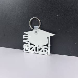 Hot Sale Personalized Wood Keychain for 2026 for Dad for Grad Portable Thermal Transfer Printing Family for Sublimation
