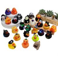 Canard en caoutchouc PVC de 2 pouces sur le thème d'Halloween, jouet de bain couineur flottant, logo personnalisé, pour bébés et enfants de 0 à 4 ans, vente en gros