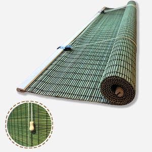 Cortinas enrollables de bambú hechas a mano naturales personalizadas, cortinas de ventana de sombreado fuerte para exteriores, hogar, oficina, dormitorio, Cortina de Bambú - Product Image 4