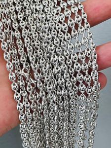 Xinfly Collier ras-de-cou demi-creux en or véritable 18 carats, chaîne à maillons en forme de nez de cochon, bijoux fins pour femmes et hommes 3.5mm 3.8mm 4.5mm - Product Image 2