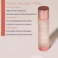 Toner de peau au collagène personnalisé en usine XM de haute qualité OEM ODM énorme vente LOGO niacinamide éclaircir l'eau de maquillage multi-soins
