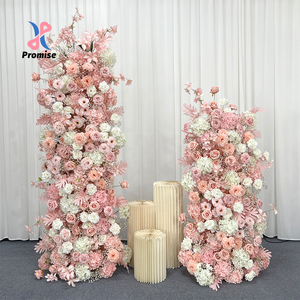 Prometto stile classico rosa fiore pilastro arco disposizione fiore artificiale arco Kit per le <span class=keywords><strong>scene</strong></span> di proposta di matrimonio - Product Image 1
