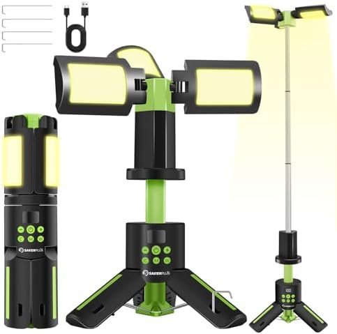 Led Portable Work Light Usb Charging Camping Lamp Fold Rechargeable Fishing Emergency Stand Flood Light