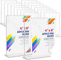 Support de présentation double face en acrylique transparent Yinjie YJ-358 avec logo personnalisé, format A4/A5/A6, respectueux de l'environnement et recyclé