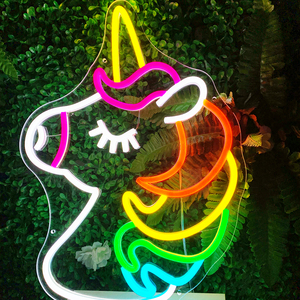 Letrero de Neón LED con Diseño de Unicornio, Letreros de Neón LED para Hogar, Oficina, Tiendas, Centros Comerciales, Hoteles, Empresas, Control Táctil, Decoración para Bodas y Bares - Product Image 2
