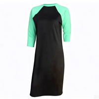 Robe de bain longue à manches courtes avec short intégré, jupe de bain modeste longueur genou pour la vie à la plage