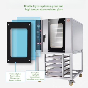 12 khay cao sản xuất công nghiệp có thể tháo rời Hot lưu thông không khí sàn hơi <span class=keywords><strong>gas</strong></span> Lò nướng đối lưu cho bánh mì và bánh - Product Image 2