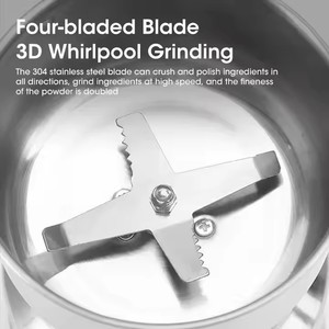 <b>Mini</b> Electric <b>Grinder</b> Household 300ml Ultrafine Baby Food Pulverizer Coffee <b>Grinder</b> Spice Pepper <b>Grinder</b> Grain Mill 4 Blades - Product Image 5