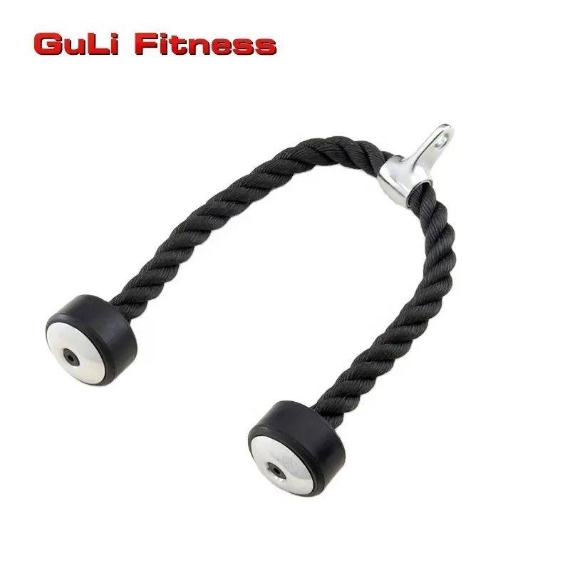 Guli Fitness Gym Accessories Deluxe Triceps Rope Cable Attachment Press Down Rope 38 Inch Long Pull Down Machine Pulley System
