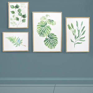 Wholesale Hot Selling Commercial Nordic Green Plant Style Wall Mounting Bulk Picture <strong>Photo</strong> <strong>Frame</strong> <strong>Set</strong> 30x40 40x60 50x70 60x90 - Product Image 3
