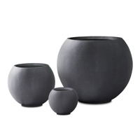 Pots de fleurs en argile fibre légère en forme de boule décoratifs pour la maison et le jardin