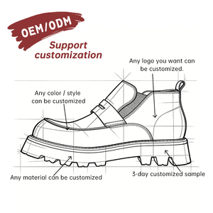 OEM Custom Fleece-lined British Casual High Quality Comfort Breathable Lightweight Men's High Top Dress <b>Shoes</b> Oxfords Slip-On - Product Image 3