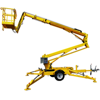 Nacelle élévatrice à flèche tractable UNW SBL 12-24m, alimentée au diesel, hydraulique, facile à utiliser, entièrement étanche, avec tuyau rotatif haute pression, sûre et stable
