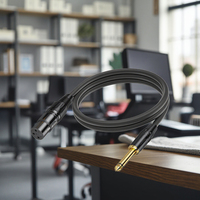 Câble XLR femelle à 3 cœurs de longueur personnalisée vers Jack mâle 6.35mm 1/4 pouces pour amplificateur DMX512 de microphone de mélangeur de faisceau d'éclairage de scène