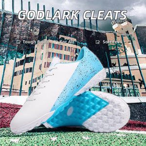Chaussures <span class=keywords><strong>de</strong></span> football pour hommes, crampons pour terrain synthétique, chaussures <span class=keywords><strong>de</strong></span> football en salle, doublure en mesh, tige synthétique, crampons petits pour grands garçons - Product Image 2