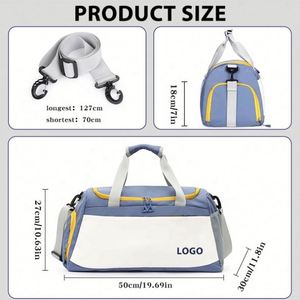 Bolsa de Deporte de Gran Capacidad con Diseño Nuevo y Personalizado, Bolsa de Viaje para Yoga, Bolsa de Gimnasio Portátil con Compartimento para Zapatos - Product Image 3