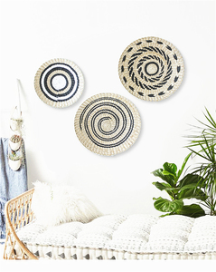 Plaques murales décoratives noires, articles de décoration, enfants de la collection Bali <span class=keywords><strong>Home</strong></span> Decors, ensembles de paniers, bols de style bohème, tissu fantaisie, grille de maison - Product Image 5