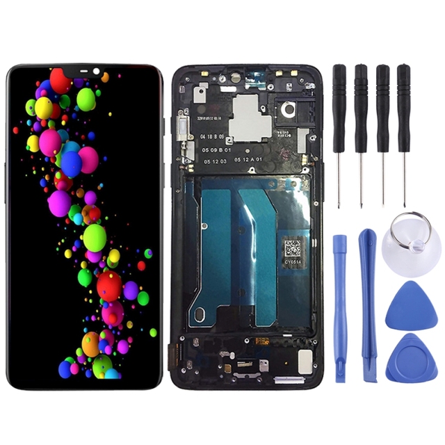 Factory Price for OnePlus 6 Digitizer Full Assembly with Frame OEM LCD Scree Touch Screen Replacement