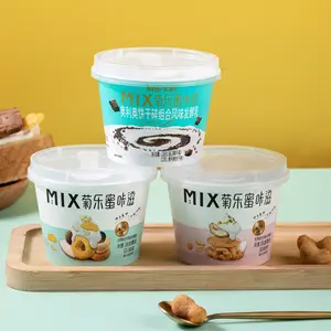 120ml plastic yogurt packaging cups with lids food grade plastic cups  custom plastic cups