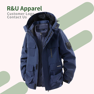 Giacca Outdoor Impermeabile Antivento Foderata in Pile, Abbigliamento da Lavoro Caldo, <span class=keywords><strong>Cappotto</strong></span> da Neve con Tasche Multiple per Escursionismo - Product Image 4