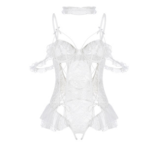 Đồ lót gợi cảm tuyệt đẹp, kiểu dáng hở lưng, hở đáy quần, bodysuit cỡ lớn, chất liệu nylon thoáng khí, lưới xuyên thấu, phong cách thuần khiết quyến rũ. - Product Image 5