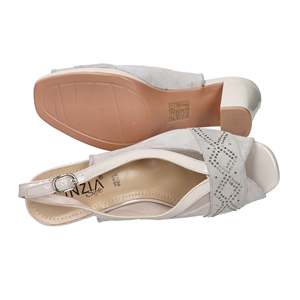 Sandalo con Tacco Cinzia Soft da Donna CI1041 in Camoscio Grigio con Dettagli in Strass - Product Image 6