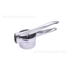 Prensa manual de acero inoxidable para papas y ajos con tapa para uso en la cocina - Product Image 5