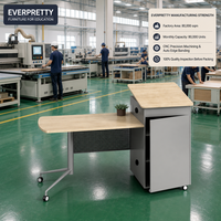 Bureau mobile robuste pour enseignant avec pupitre, rangement et roulettes, idéal pour les écoles, universités, salles de classe et salles de formation – Vente directe usine